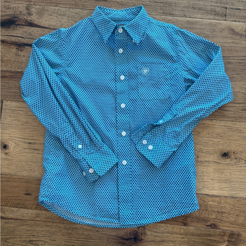 Ariat Blue Patterned Boys’ Western Shirt